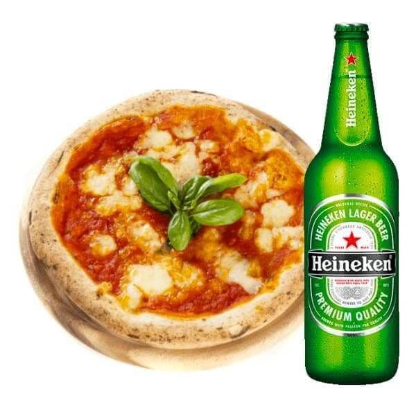 Margherita - Pronta in 5 minuti! + Heineken Lager (33 cl)