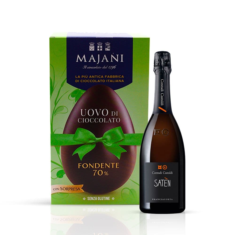Kit Pasquale - Franciacorta DOCG Satén 2017 + Uovo Cioccolato Fondente (230 g)