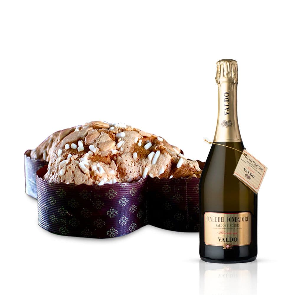 Kit Pasquale - Valdobbiadene Prosecco Superiore DOCG + Colomba artigianale classica glassata (1 kg)