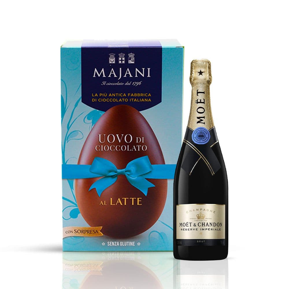 Kit Pasquale - Champagne AOC Réserve Impériale Brut + Uovo Cioccolato al Latte (230 g)