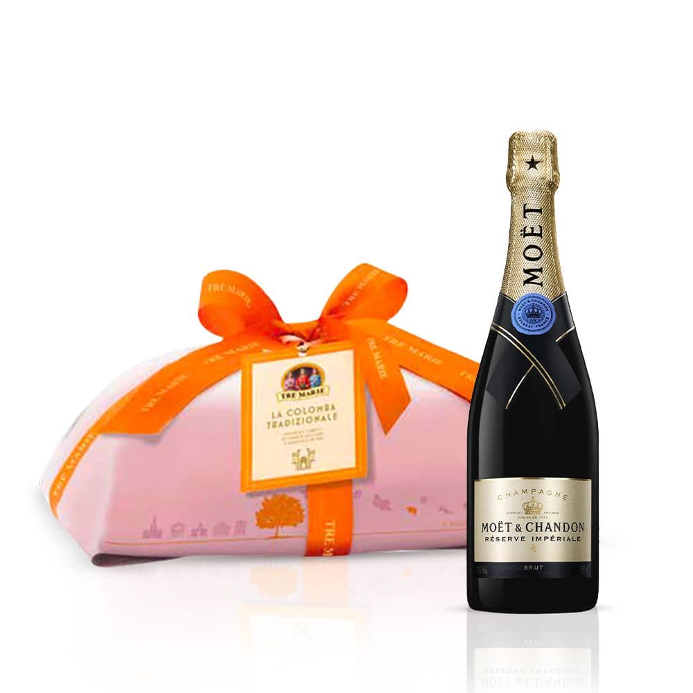 Kit Pasquale - Champagne AOC Réserve Impériale Brut + La Colomba Tradizionale Tre Marie incartata a mano (1 kg)