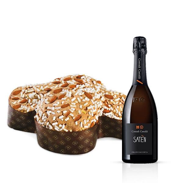 Kit Pasquale - Franciacorta DOCG Satén 2017 + Colomba classica incartata a mano (1 kg)