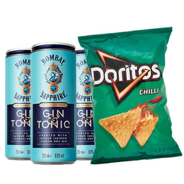Doritos Chili + Bombay Gin Tonic Kit 3 pezzi
