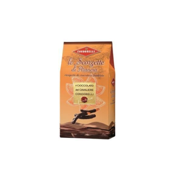Scorzette di Arancia ricoperte di Cioccolato Fondente CONDORELLI (130 g)