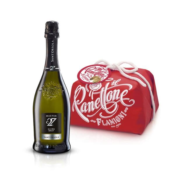 Panettone Glassato (750 g) + Sant'Orsola Master C27 Brut