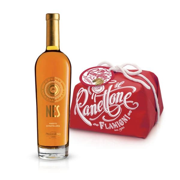 Panettone Glassato (750 g) + Passito Naturale di Pantelleria DOC Nes