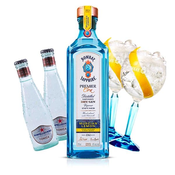 Bombay Premier Cru Gin Tonic Kit + 2 Bicchieri Bombay Omaggio
