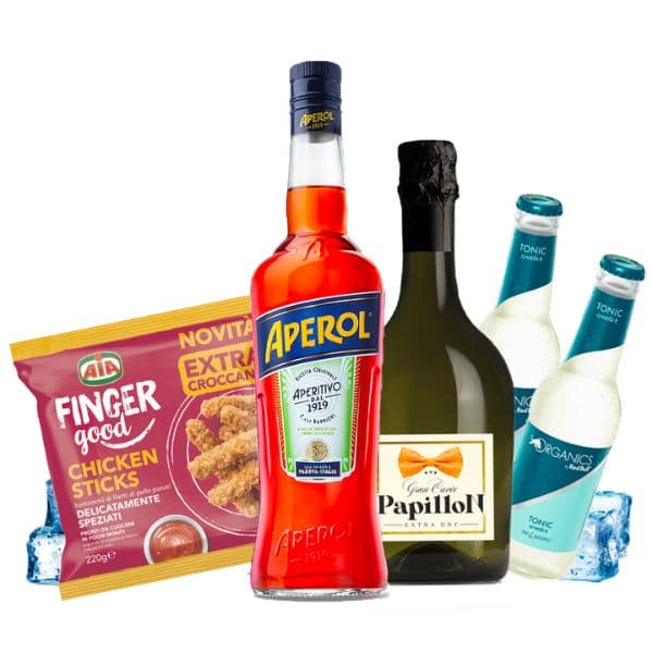 Aperol Spritz Cocktail Kit con Chicken Sticks Aia - per 10 persone