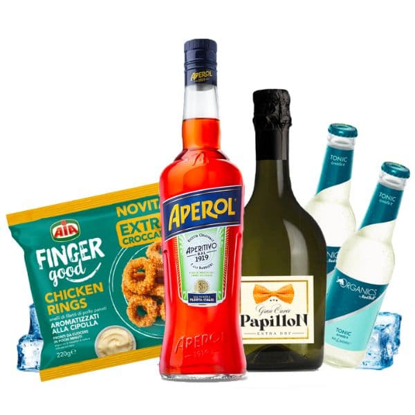Aperol Spritz Cocktail Kit con Chicken Rings Aia - per 10 persone