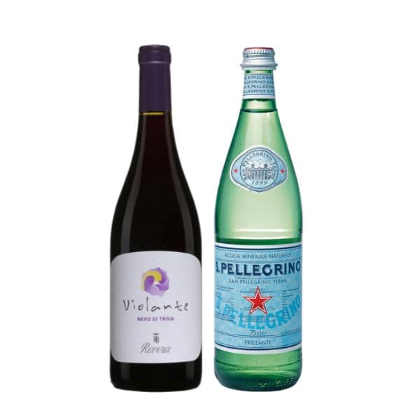 Nero di Troia Castel Del Monte DOC Violante 2019 con S.Pellegrino