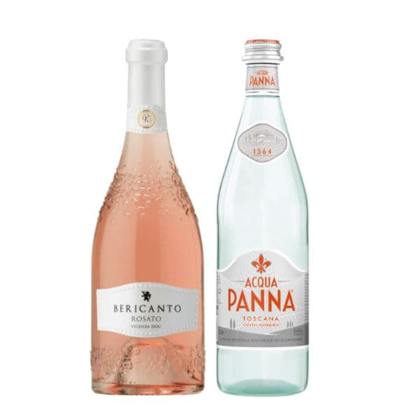 Rosato Vicenza DOC 2020 con Acqua Panna