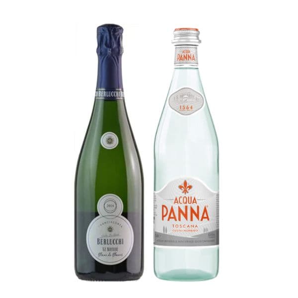 Franciacorta DOCG Blanc de Blancs Nature ‘61 2015 con Acqua Panna