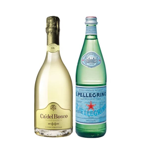 Franciacorta DOCG Cuvée Prestige Extra Brut Edizione 45 con S.Pellegrino