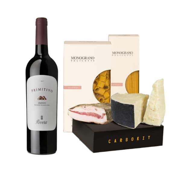 Kit per Carbonara con Spaghetti Monograno Felicetti (500 g) + Primitivo Salento IGT 2021