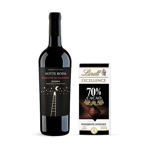 Kit Primitivo di Manduria DOP Riserva 2018 + EXCELLENCE 70% (100 g)