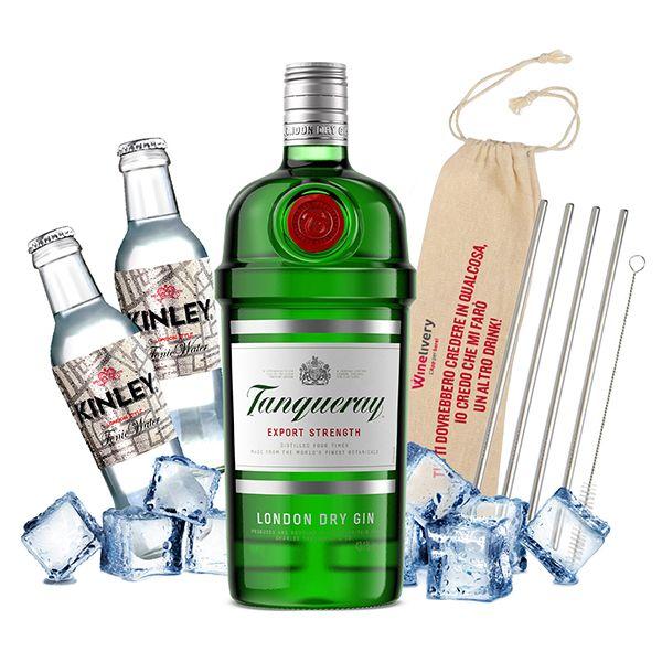 Tanqueray Gin Tonic kit per 10 persone (con Cannucce Riutilizzabili Winelivery!)