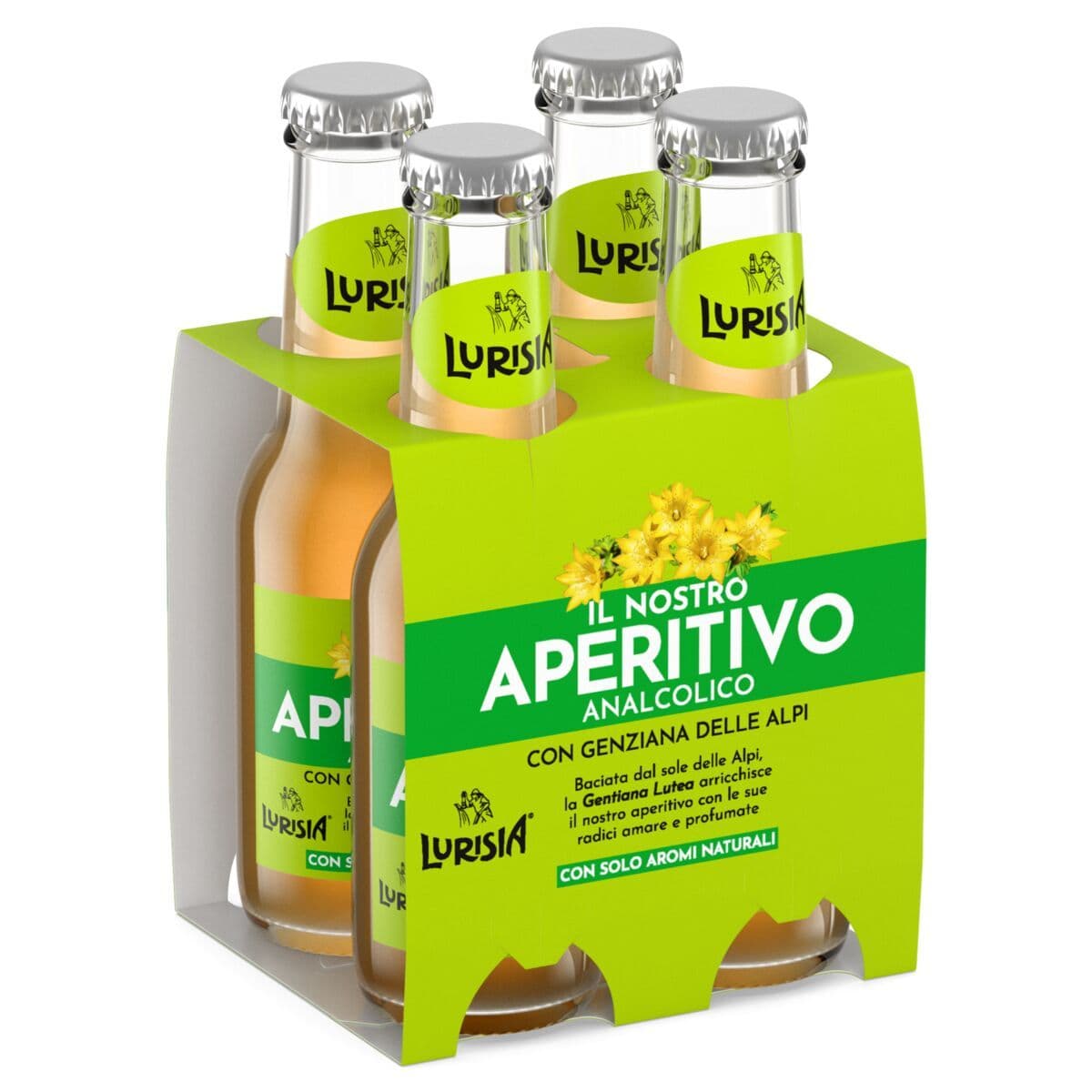 Aperitivo Analcolico Giallo Genziana (15 cl) 4 pezzi