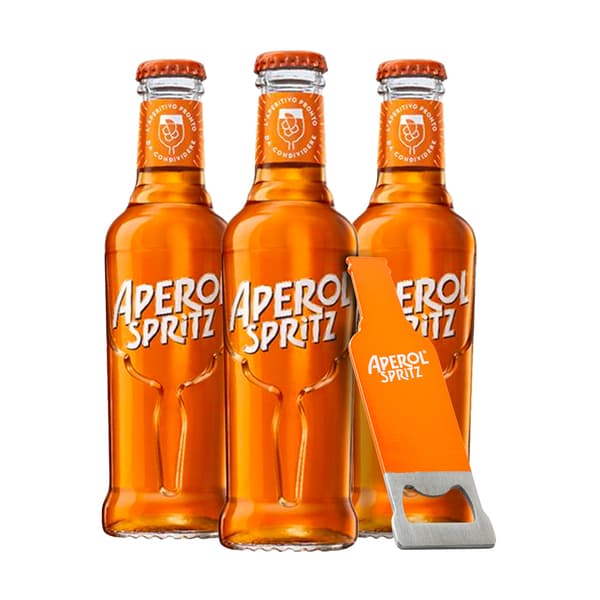 Aperol Spritz Ready to Enjoy (20 cl) 3 pezzi con Apribottiglia in omaggio!