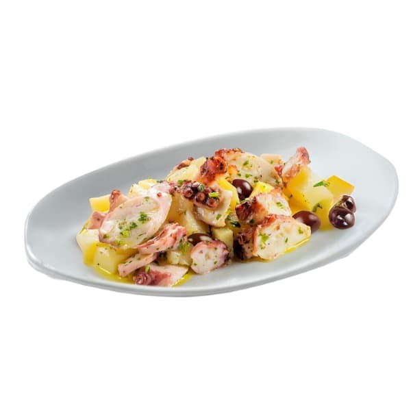 Tentacoli all'isolana con patate e olive taggiasche