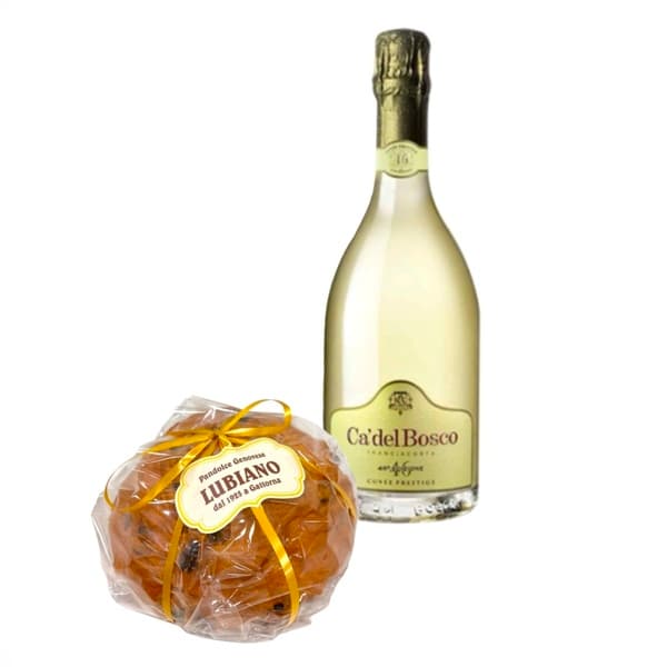 Extra Brut Edizione 46 Cà del Bosco con Panettone Lubiano