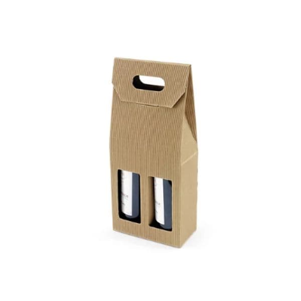 Scatola per Due Bottiglie di Vino in Cartone