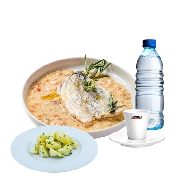 Menù Secondo e Contorno - Filetto di branzino e Patate prezzemolate