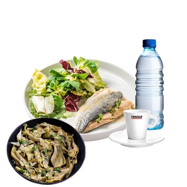 Menù Secondo e Contorno - Filetto di orata e Carciofi in tecia