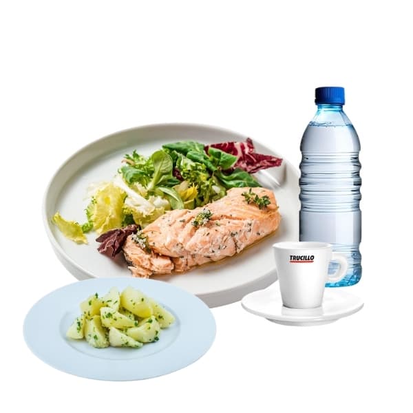 Menù Secondo e Contorno - Filetto di salmone e Patate prezzemolate