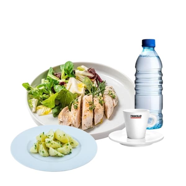 Menù Secondo e Contorno - Petto di pollo grigliato e Patate prezzemolate
