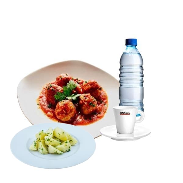 Menù Secondo e Contorno - Polpette di bovino al pomodoro e Patate prezzemolate