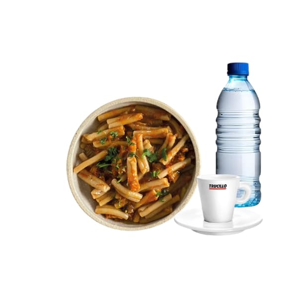 Menù Primo - Caserecce siciliane al ragù di funghi
