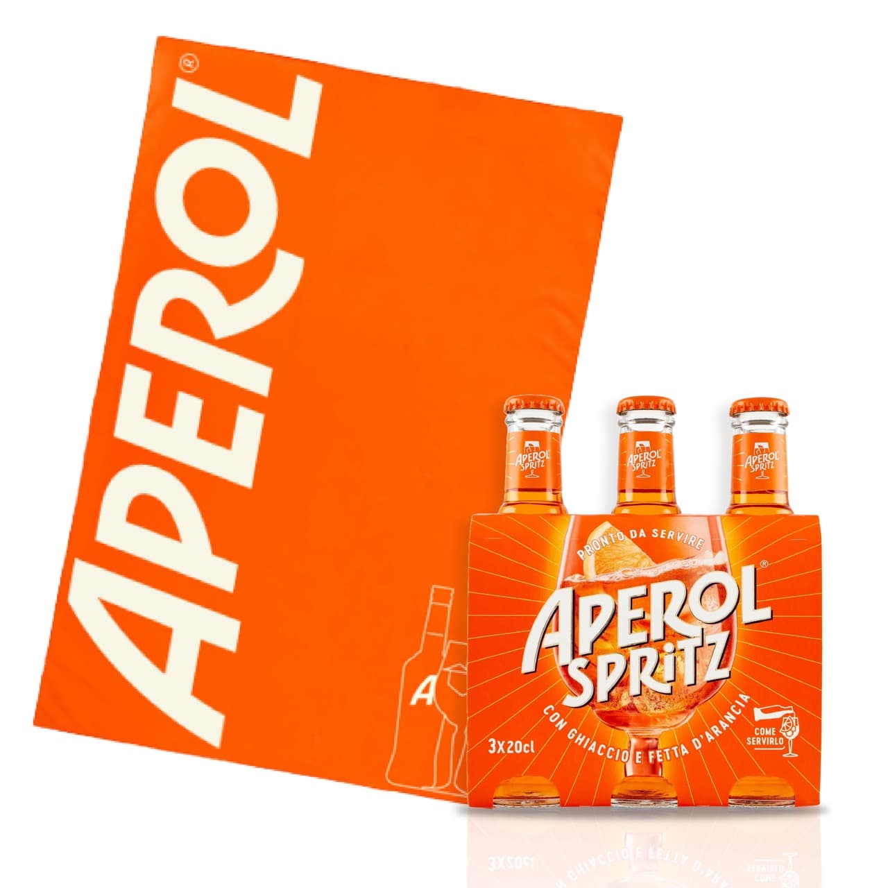 Aperol Spritz Ready to Enjoy (20 cl) 3 pezzi con Telo Mare in omaggio!