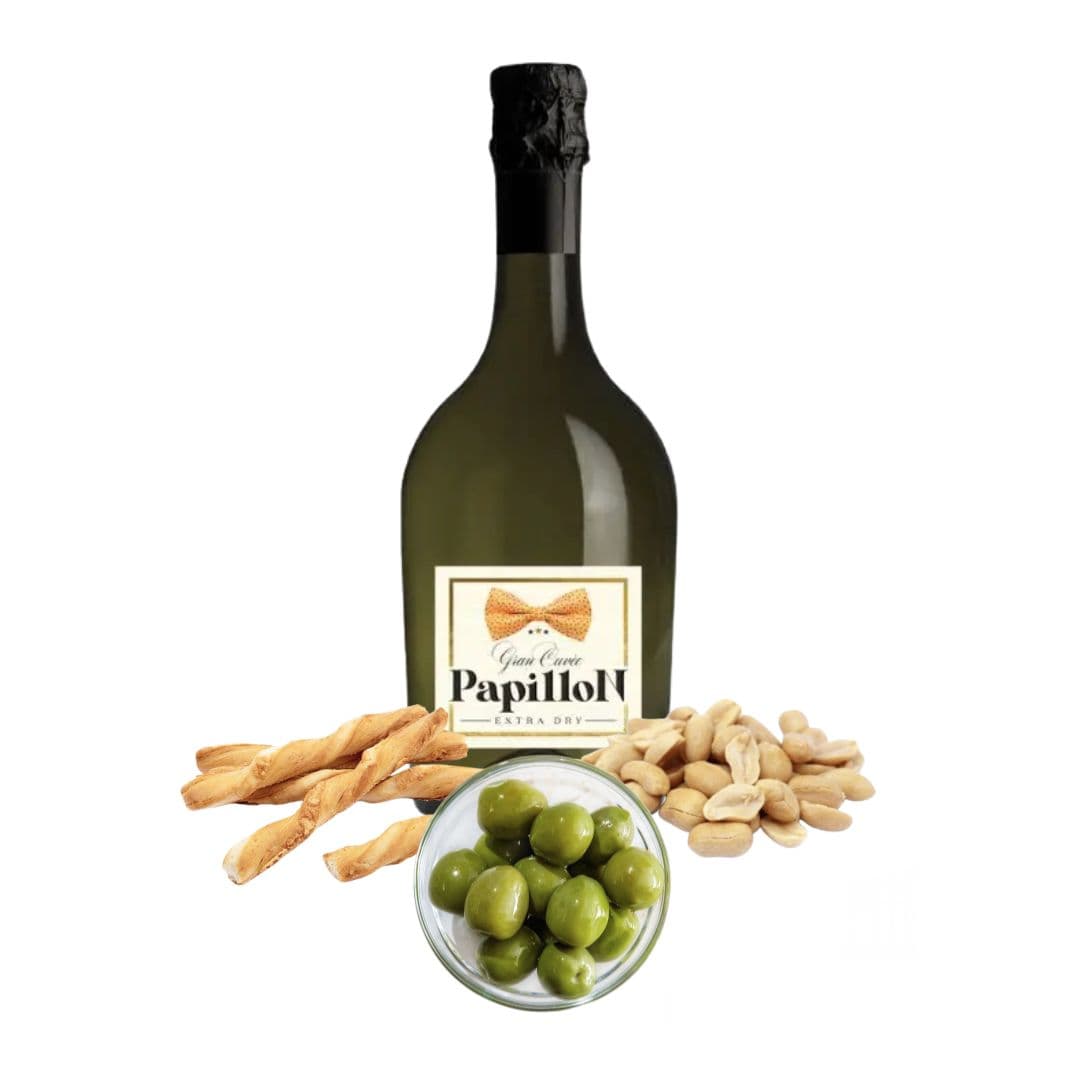 Kit Aperitivo con Papillon Gran Cuvèe extra dry 