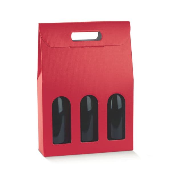 Scatola 3 Bottiglie con Maniglia