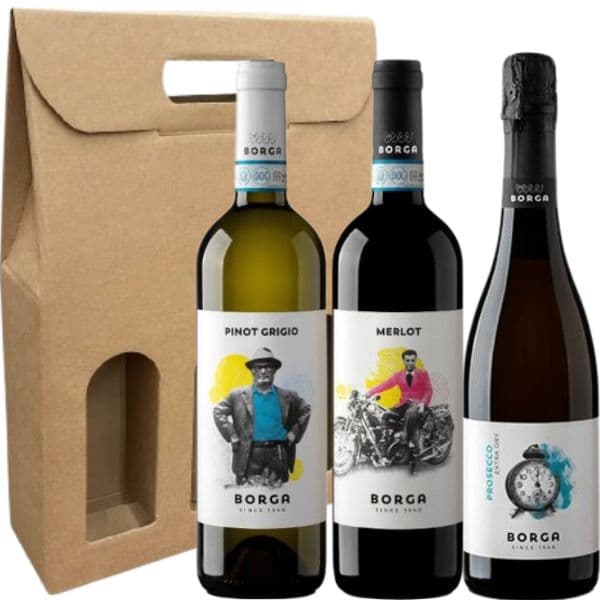 Venezia DOC Merlot 2024 + Pinot Grigio Delle Venezie DOC 2024 + Prosecco DOC Treviso Extra Dry + Cantinetta