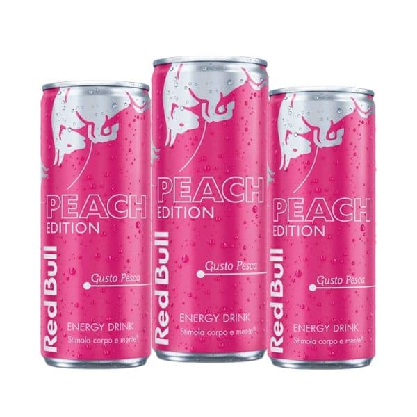 Red Bull Energy Drink Gusto Pesca (25 cl) 3 Pezzi