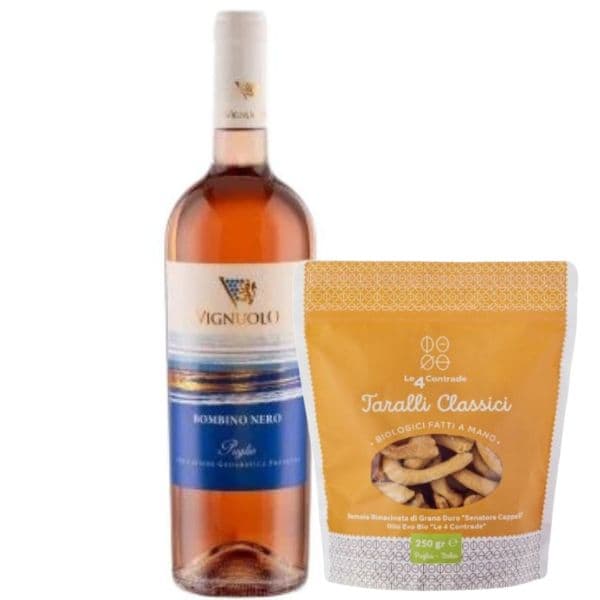 Puglia IGP Bombino Nero 2022 + Taralli Classici Bio (250 g)