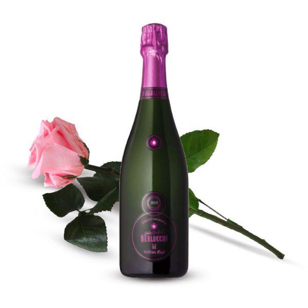 Kit Festa della Mamma - Franciacorta Rosé con una Rosa