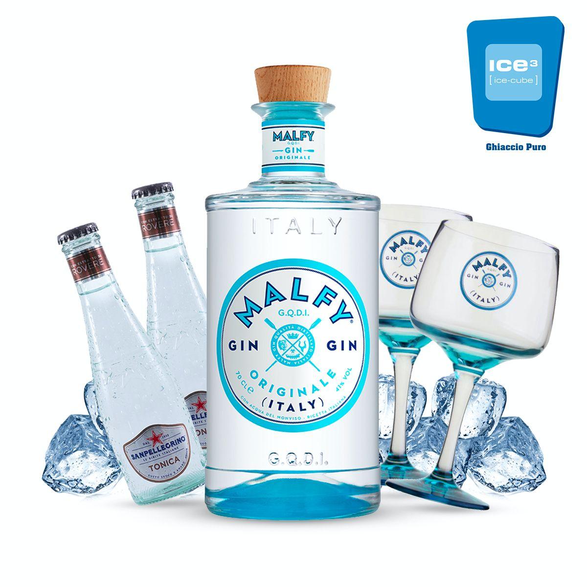 Malfy Originale - Gin Tonic Kit - per 10 persone con Cope in Omaggio!