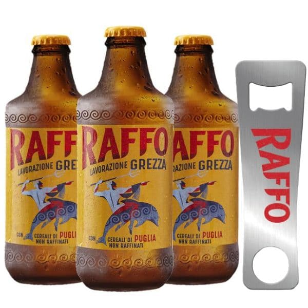 Raffo Lavorazione Grezza (45 cl) 3 pezzi con apribottiglie in omaggio