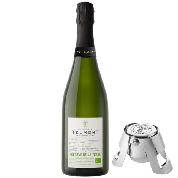Champagne Telmont Réserve de la Terre Brut Bio con Stopper Omaggio