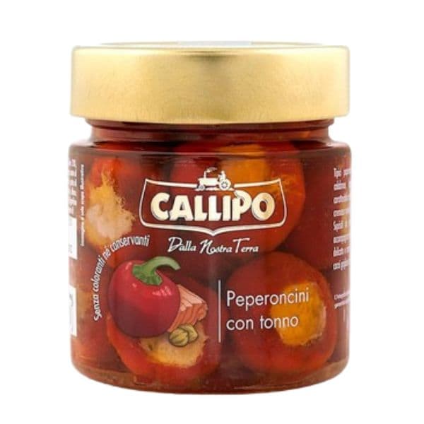 Peperoncini ripieni al Tonno all'Olio di Oliva (225 g)