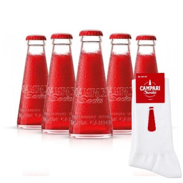 Campari Soda (10 cl) 5 pezzi con Calzini in omaggio!