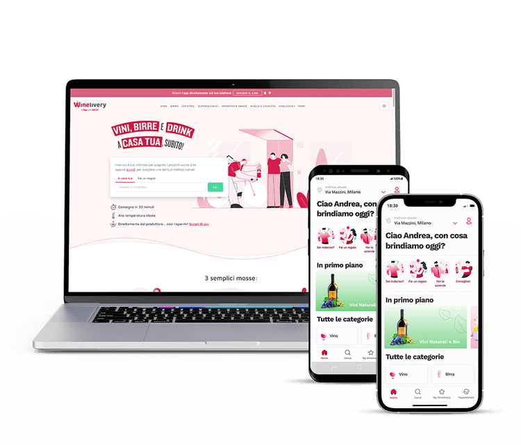 Winelivery the website and the app...